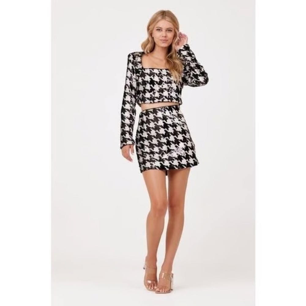 ASTR Darby Sequin Set size Medium Top and Skirt